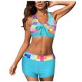 thumbnail image 2 of Traje de baño de dos piezas para mujer, trajes de baño para mujer, traje de baño de dos piezas con espalda de tirantes y estampado conservador para mujer, vestido de baño para mujer, 2 of 7
