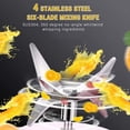 thumbnail image 3 of 480ml Mini Blender Blender With 6 Stainless Steel Knives, Usb Rechargeable, Smal, 3 of 5