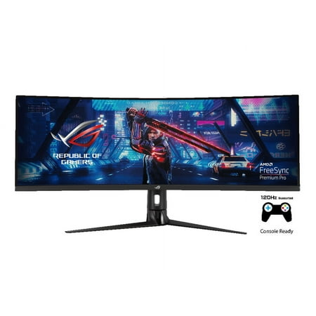 ROG Strix XG49VQ Super Ultra-Wide HDR Gaming Monitor — 49-inch 32:9 (3840 x 1080), 144Hz, FreeSync™ 2 HDR, DisplayHDR™ 400, DCI-P3: 90%, Shadow Boost