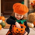 thumbnail image 6 of LoTiSee Pumpkin Knitted Beret 10 Inch Halloween Winter Beanie for Adult Little One Orange Multiple Sizes Available, 6 of 6