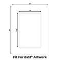 thumbnail image 2 of Textured White Picture Frame Mat for 12x16 Frames - Fits 8x12 Photos - 50 Mats, 2 of 7