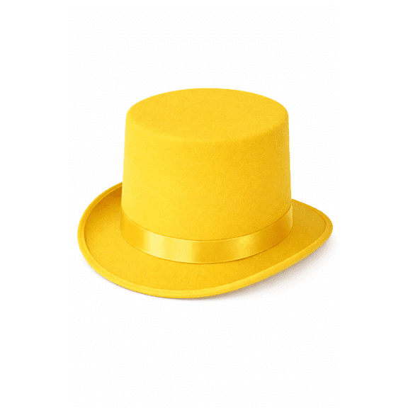 Adult's Yellow Felt Top Hat Costume Accessory