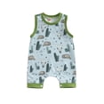 thumbnail image 1 of Kmbangi Barboteuses pour Bébés Garçons Imprimé Tête de Vache Sans Manches Col Rond Combinaisons d'Été Décontractées pour 0-18M, 1 of 9