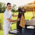 thumbnail image 6 of Pofeuu Diamond Bohemian Sunflower Print Premium Golf Towel with Carabiner Clip Absorbent Microfiber Waffle Pattern Golf Towel for Golf Bag Trolly Belt Loop, 6 of 8