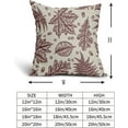 thumbnail image 5 of Burgundy Red Fall Pillow Covers 18x18 Set of 2 Cream Maple Leaf Print Autumn Colored Harvest Decorative Outdoor Pillowcases Farmhouse Seasonal Throw Cushion Case Decor for Home Couch Sofa Bed, 5 of 6