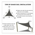thumbnail image 6 of Fnochy Sun Shade Sail for Garden Patio UV Block Awning, UPF40+ Waterproof Outdoor Canopy Heavy-Duty 100% Polyester with PU Coating Easy Install for Backyard Terrace, 6 of 9