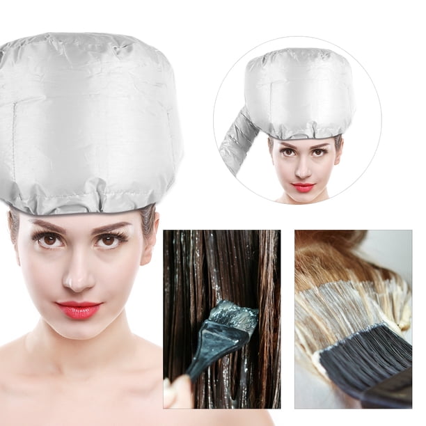 Gorra de secado de pelo, ajustable, gorro para secador de pelo, accesorio para peinado, acondicionador profundo (plateado) Ecomeon no