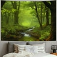 thumbnail image 2 of Shiartex  Forest Tapestry Nature Tree Cave Tapestry Wall Hanging Misty Forest Tapestry Rainforest Tapestry Landscape Wall Tapestry Jungle Creek Psychedelic Tapestry for Living Room 40x30inch, 2 of 6