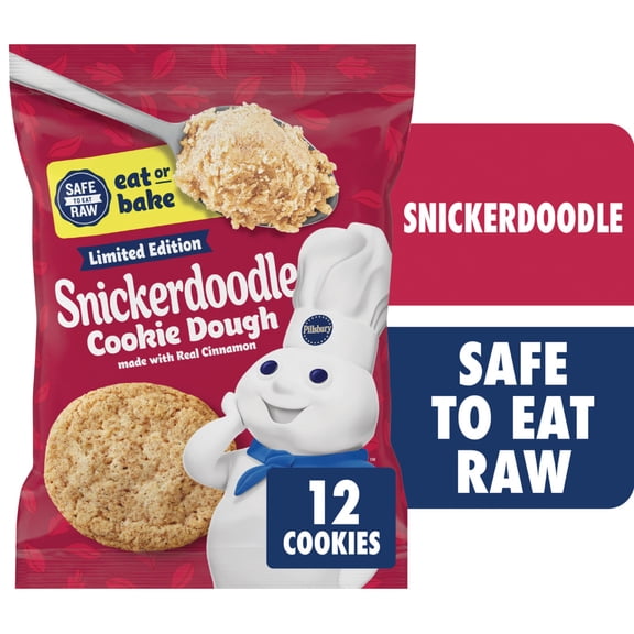 Pillsbury Ready to Bake! Snickerdoodle Cookie Dough, 12 Big Cookies, 14 oz