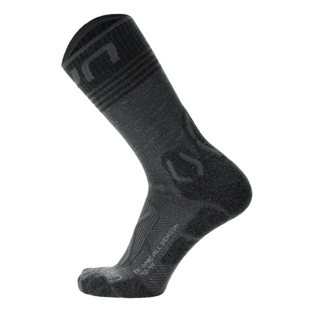 UYN Calcetines trekking mujer - Trekking One All Season Mid Socks, calcetines trekking, logo Gris 39-40