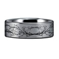 thumbnail image 3 of Wolf and Trees Style 3 Tungsten Carbide Ring, 3 of 7