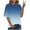 Sky Blue(Type 38), variant on Otvok Plus Size Tops Women's Gradient Printed T-shirt Short Sleeve Round Neck Casual Blouse