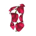 thumbnail image 4 of Yiaed Tulips Flowers Print Women One Piece Swimsuits Tummy Control One Shoulder Bathing Suits Pattern Ruffle Swimwear-X-Large, 4 of 8