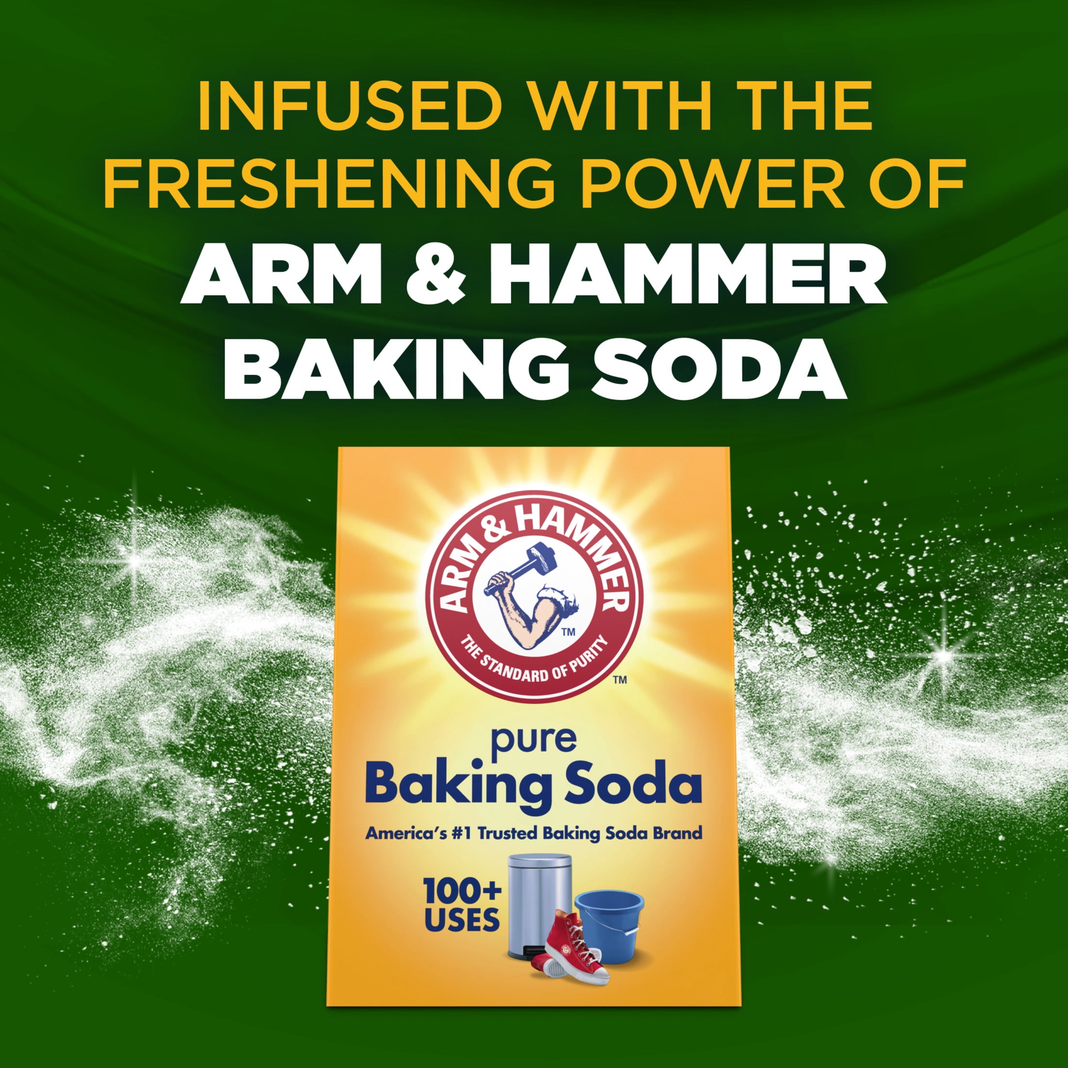 (4 pack) ARM & HAMMER Clean Scentsations Scent Booster, Laundry Beads Alternative, Clean Meadow scent, 24 Oz