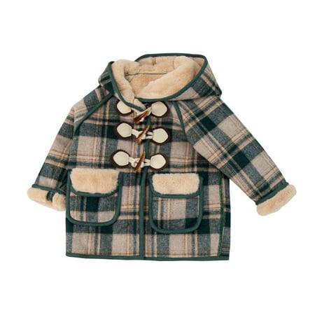 

Toddler Jackets Girls Children Winter Cloth Coat Boys Girls With Thick Coat Of Long Woolen Cloth Coat Baby Girl Sweater Clothes Green 120