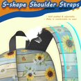 thumbnail image 5 of Sunflower and Daisy Blue Pattern 17" Waterproof Oxford School Backpacks for Teens, S-Shape Padded Straps, for School, Travel, Hiking, Camping, 5 of 5