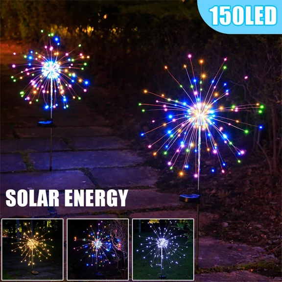 PURELY- Solar Garden String Lights Led Fairy Lights Outdoor Patio Yard Stake Lamp Decor