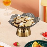 Qiweii Elegant Pedestal Snack Bowl - Premium Acrylic Fruit & Candy Display Platter for Entertaining, Wedding, Centerpiece | Modern Coffee Table Decor for Living Room