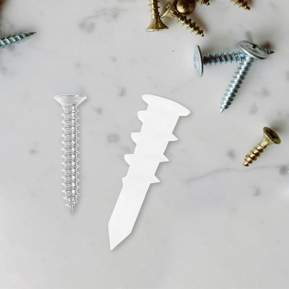 CATIEBYE Drywall Screw and Anchor Set, 1 Set with Plastic and Iron Materials for Secure Wall Mounting