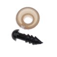 thumbnail image 3 of Ojos de seguridad de plástico negro de 100 piezas con respaldo para muñecas Negro Único, 3 of 8