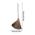thumbnail image 2 of 2PCS Halloween Witch Broom, 5.5 FT Giant Handmade Real Twig Witch Broom, Lighted Halloween Decor for Spooky Party Supplies, 2 of 5