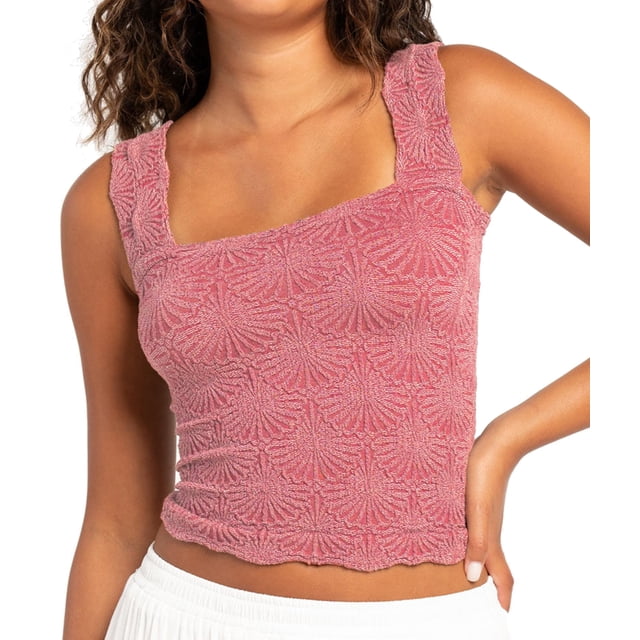 Camiseta corta sin mangas Niceyoo Hot Pink para mujer, talla XS/S