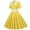 Yellow, variant on Women Casual Short Sleeve Dresses Swing Tea Dress Cocktail Vintage A Line Party Dress Women'S Casual Dress Pink L