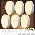 thumbnail image 4 of 6-Pack Wireless Motion & Light Activated LED Step Lights, 1000mAh USB Rechargeable, PVC Shade, Safety Night Light for Staircase Bedroom Cabinet, Housewarming Gift, 4 of 11