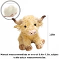 thumbnail image 2 of Highland Cow Stuffed Animal 7.9'' Realistic Scottish Cow Plush Toy Soft Farm Animal Cattle Plushie Doll Gift, 2 of 4
