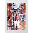 thumbnail image 1 of Kovacs, Anna Brigite 13x18 White Modern Wood Framed Museum Art Print Titled - Pretty Girl with Black Umbrella, 1 of 4