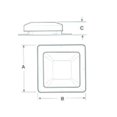 thumbnail image 2 of Canplas Inc 6050G Square Top Roof Vent, Grey, 2 of 2