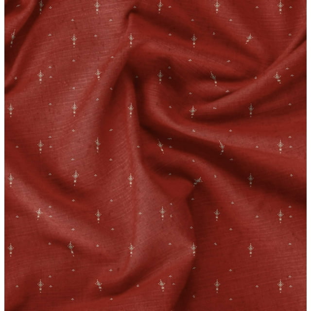 Soimoi Tissu Crêpe polyester Rouge Abstrait Imprimé Abstrait Tissu au Mètre 52 Pouces de Large
