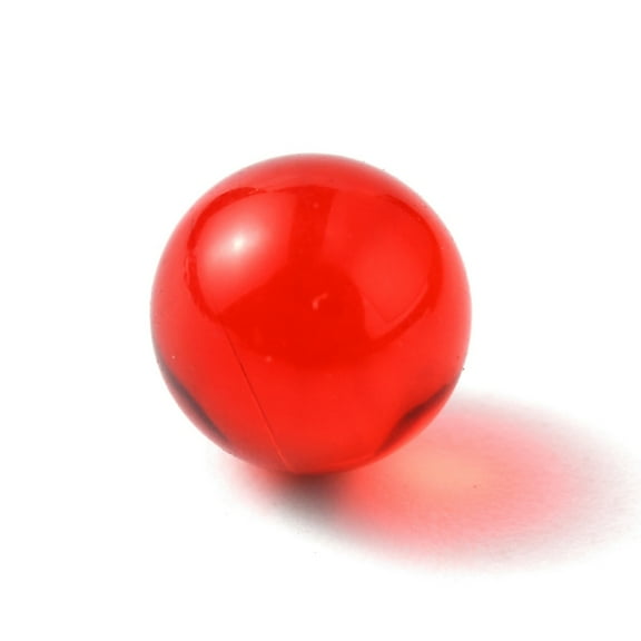 Glass Bead No Hole Round Red 6mm