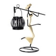 thumbnail image 3 of Lámpara de vela LED de escritorio, soporte para farol, decoración del hogar, centro de mesa, regalos, candelabro, candelabro para oficina, hogar, mesa Caqui, 3 of 9