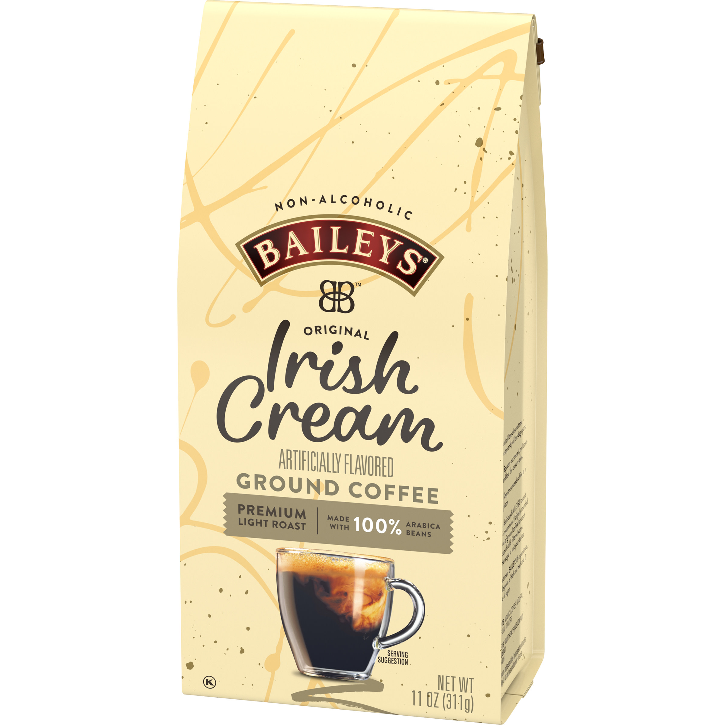 Baileys Non-Alcoholic Original Irish Cream Light Roast Ground Coffee, 11 oz Bag - image 4 of 7