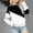 White, variant on Cethrio Big Girls Sweatshirts, Long Sleeve Crew Neck Gradient Print Casual Pullover Tops Blue Size 11-12 T