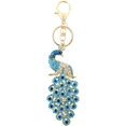thumbnail image 3 of 1PCS Rhinestone Peacock Bird Keychain Metal Sparkling Crystal Keyring Pendant Animal Key Chain in A Box for Bag Purse Wallet Handbags Backpack, 3 of 7