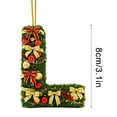 thumbnail image 2 of Adornos navideños personalizados para el árbol | Colgantes con monograma de 26 letras y diseño de gorro de Papá Noel, 2 of 5