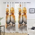 thumbnail image 5 of Ducks Leaves Water Blackout Curtain Panels Drapes Privacy Assured with Light Filtering Curtains for Living room Bedroom Bathroom Window, 5 of 6