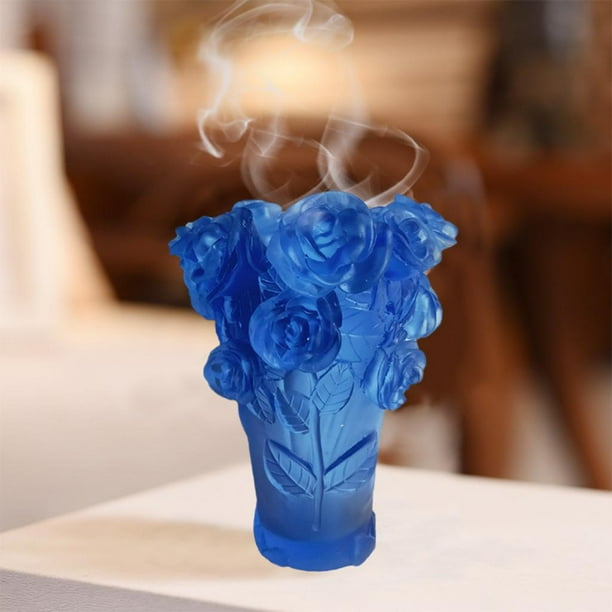 Adornos de Jarrón de Cristal Perfecl Azul 20 cm