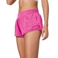 thumbnail image 2 of XIAONU Women's Solid Athletic Shorts Elastic Waist Zipper Side Pockets Active Bottoms, 2 of 5