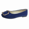 thumbnail image 1 of RXMEKW Ballerines Décontractées avec Boucle en Métal pour Femmes Tissu Doux Bout Rond à Enfiler Multicolore, 1 of 5