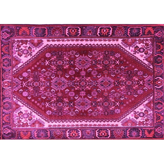 Ahgly Company Indoor Rectangle Persian Pink Traditional Area Rugs, 8' x 10'