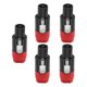 thumbnail image 5 of Conector de altavoz de 4 pines NL4FC, fácil de usar, multifunción, accesorios para dispositivos de audio Rojo, 5 of 9