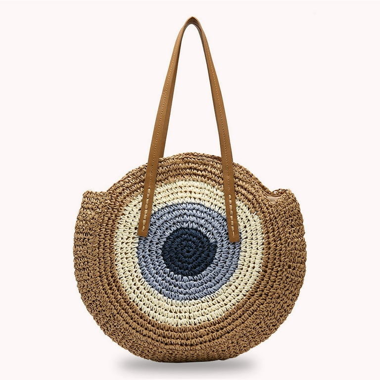  ZYYMMNN Weave Square Tote Bag Summer Straw Bag Women's Designer Handbag  Beach Travel Bag Shoulder Messenger Bag 24X11X17CM-1 : Clothing, Shoes &  Jewelry