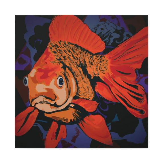 Goldfish in Waterfall - Canvas