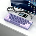 thumbnail image 4 of MageGee Mini 60% Gaming Keyboard, RGB Backlit 61 Key Ultra-Compact Keyboard, TS91 Ergonomic Waterproof Mechanical Feeling Office Computer Keyboard for PC, MAC, PS4, Xbox ONE Gamer(Violet), 4 of 7