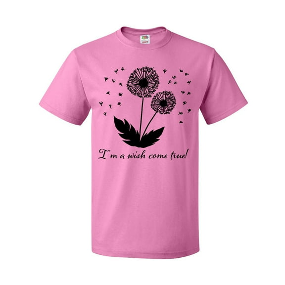 Inktastic I'm a Wish Come True Dandelion in Black T-Shirt