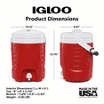 thumbnail image 4 of Igloo 2 Gallon Sports Plastic Beverage Jug with Hooks, Red, 4 of 13