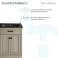thumbnail image 4 of Burdon 24 in. Brown Oak Bathroom Vanity With Black Ceramic Sink Top, 4 of 6